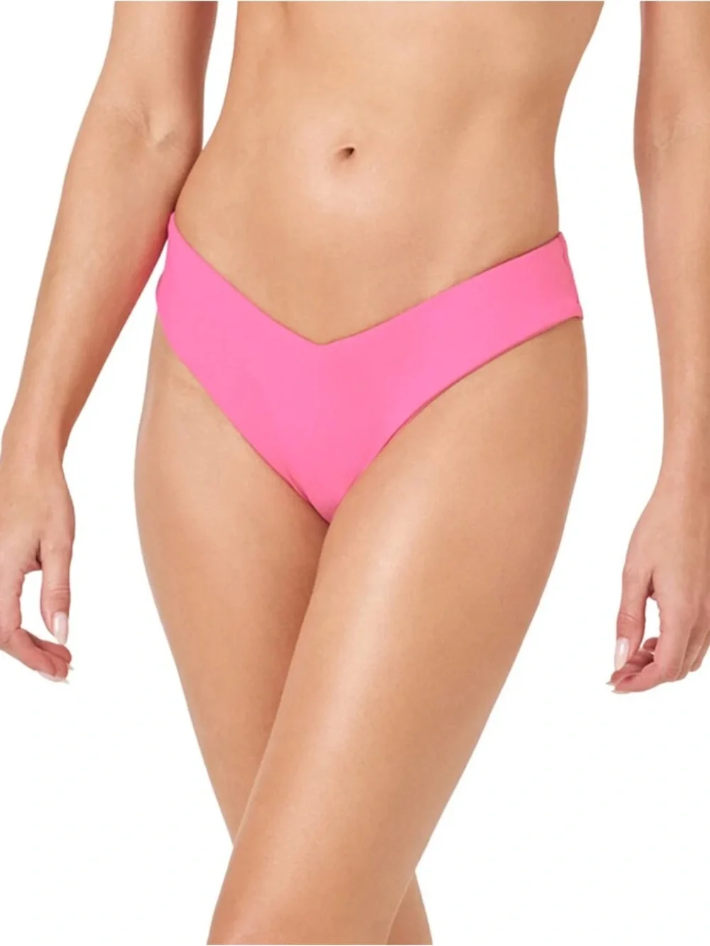 L*Space Swimwear Ella Bikini Bottoms in Tanga Cut Pink, size Medium
